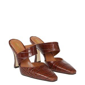 Paris Texas Croco Leather Mules  |  Size IT 39 (US 9)